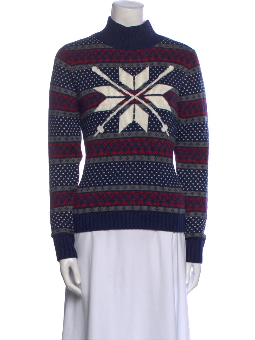 NWT Alp n Rock Gitte Fair Isle Mock Neck Sweater Size XS
